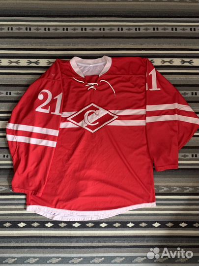 Свитер хоккейный игровой хк спартак предсезонка