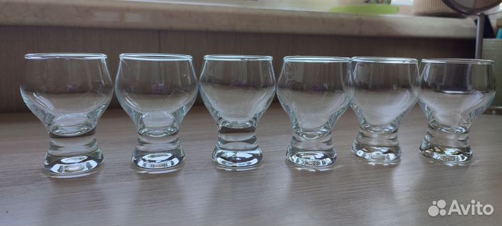 Стопки, рюмки стекло 6 шт 100 мл