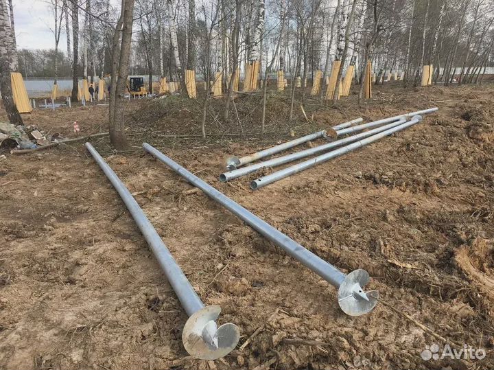 Винтовые сваи с установкой