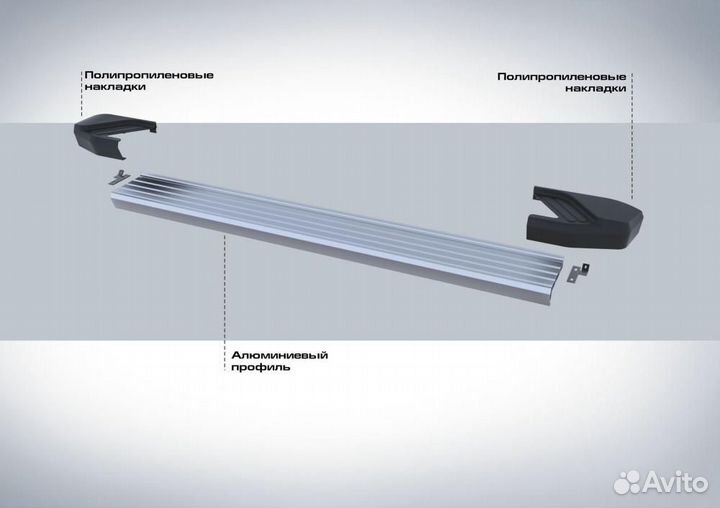 Пороги Подножки Nissan Juke Fwd 2010-14-16 Silver