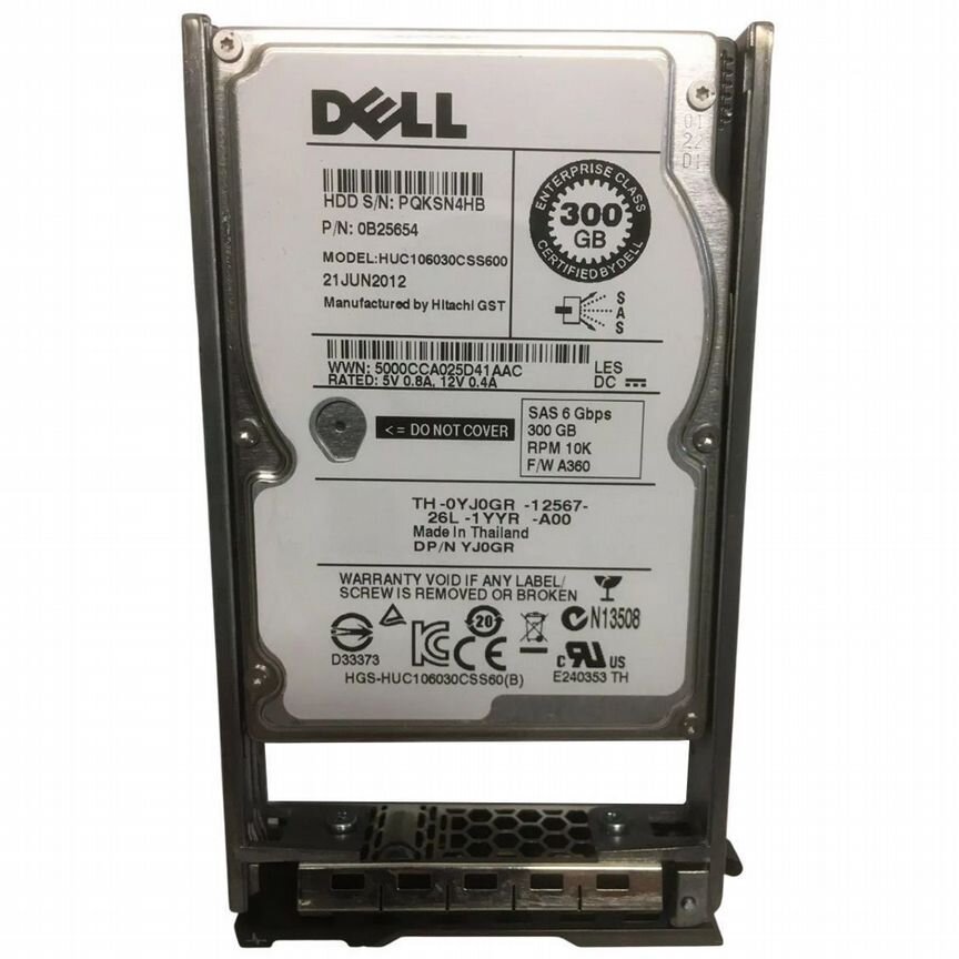 [YJ0GR] Жесткий Диск Dell 300gb Sas 2,5 Yj0gr