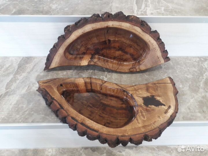 Менажница дуб 410мм в эпоксидной смоле