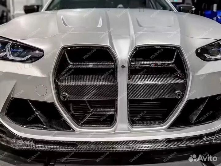 Решетка радиатора BMW M4 G82 G83 стиль CSL черная