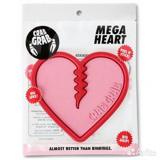 Наклейка на сноуборд crab grab mega heart bubbleg