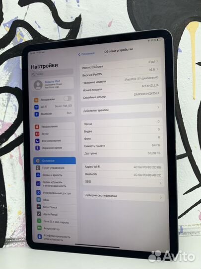 Материнская плата iPad Pro 11 64gb Wifi (A1980 )