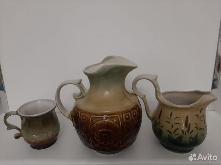 Керамика СССР б/у, кашпо Кунгур СССР, банки