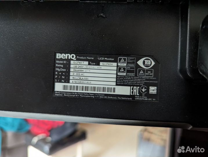 Монитор benq GL2760-T