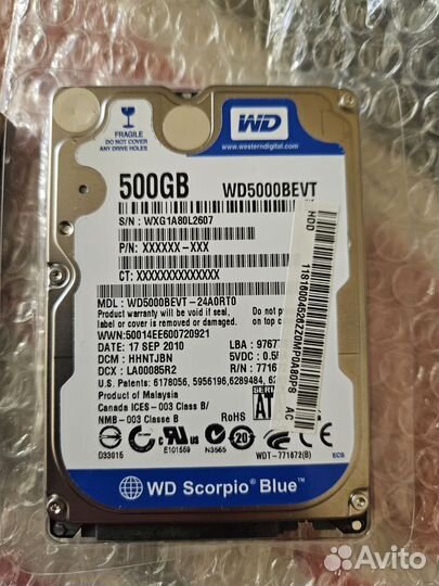 Жесткий диск для ноутбука 500 гб WD Caviar blue