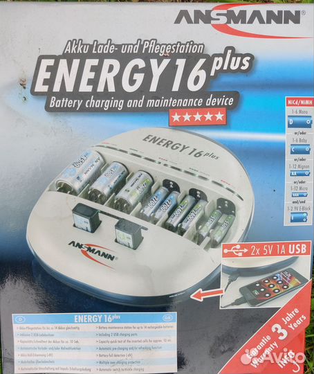 Зарядное устройство для батареек ansman energy 16