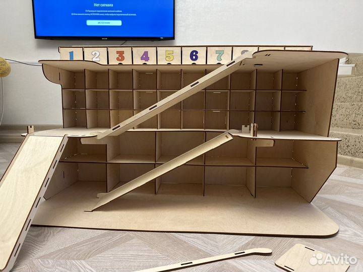 Деревянная Парковка Гараж для машинок XL