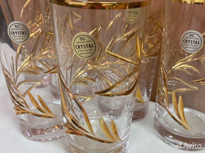 Стаканы высокие Хрусталь Италия