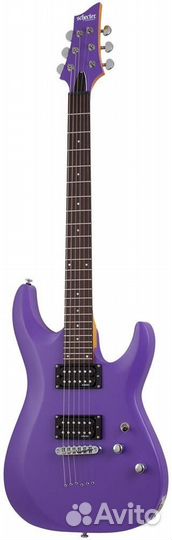 Schecter C-6 deluxe satin dark purple - электрогит