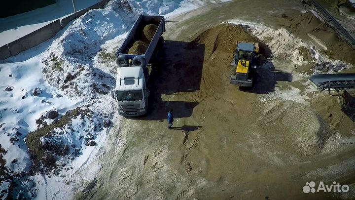 Песок ГОСТ от 100 м3 доставка от 2х часов
