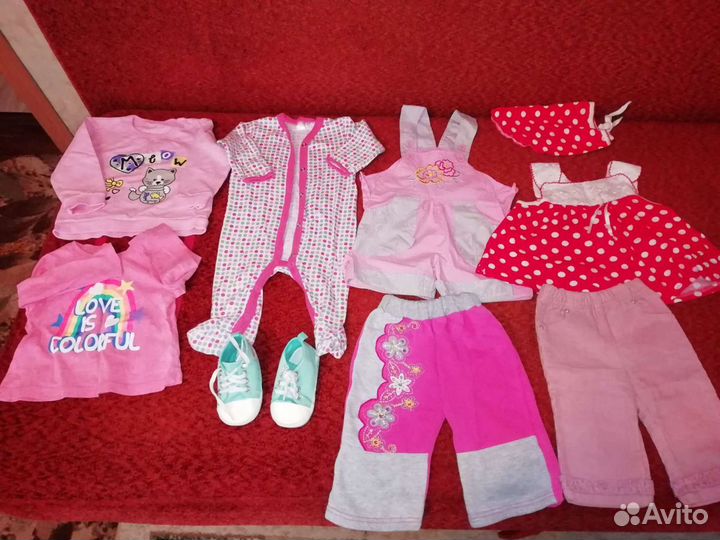 Вещи на девочку пакетом 68 и 74см