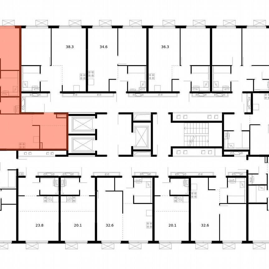 3-к. квартира, 86,9 м², 7/24 эт.