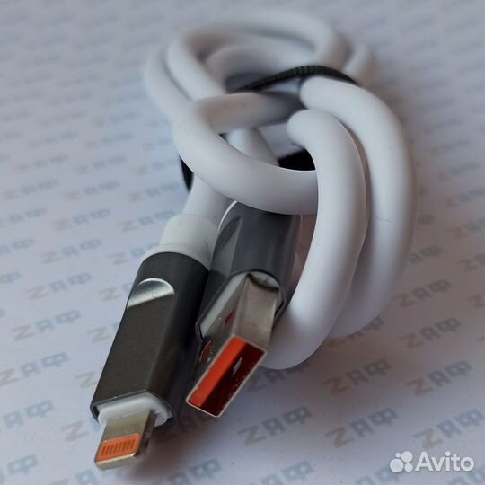 Кабель толстый USB Type-C microusb Lightning