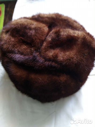Мужская норковая шапка б/у