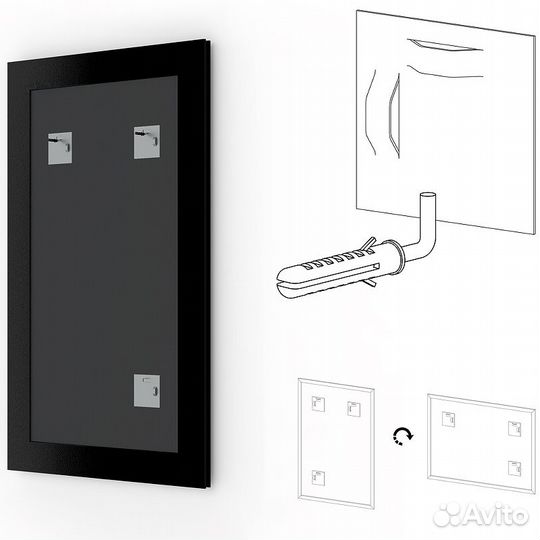 Зеркало Evoform Definite 87х67 BY 0678 в багетной