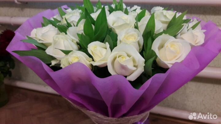 Букет из 35 роз 50см (Аваланж ) Доставка цветов