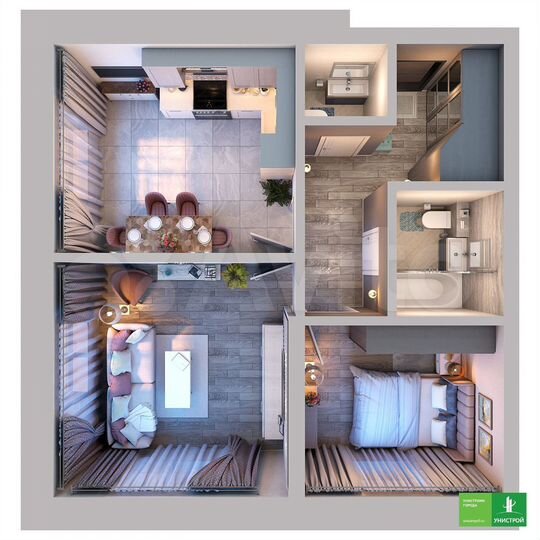 2-к. квартира, 58,8 м², 2/27 эт.