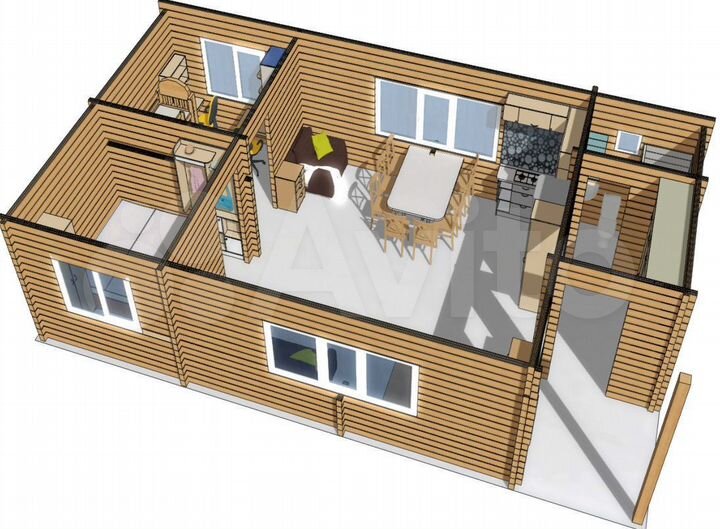 Дом 77 м² на участке 15 сот.