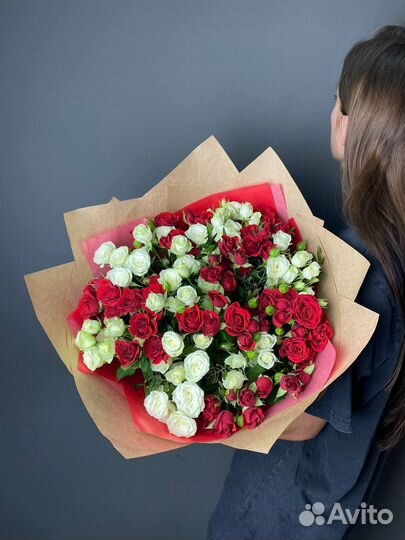 Кустовые розы Букет цветов Доставка