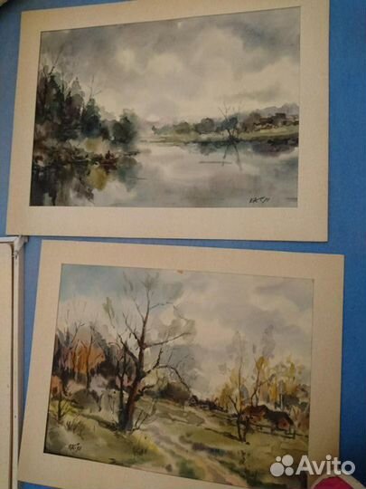 Картина акварель 1990год