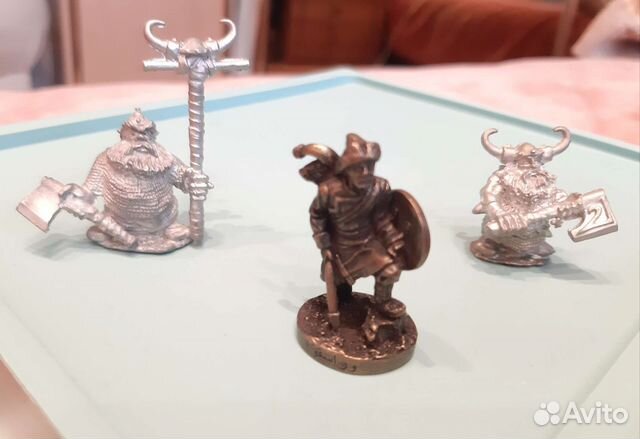 Набор метал.фигурок викинги из киндера 3шт