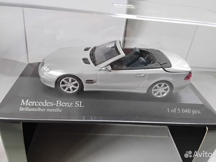 Модель автомобиля Mercedes-Benz SL (2001г.) 1/43