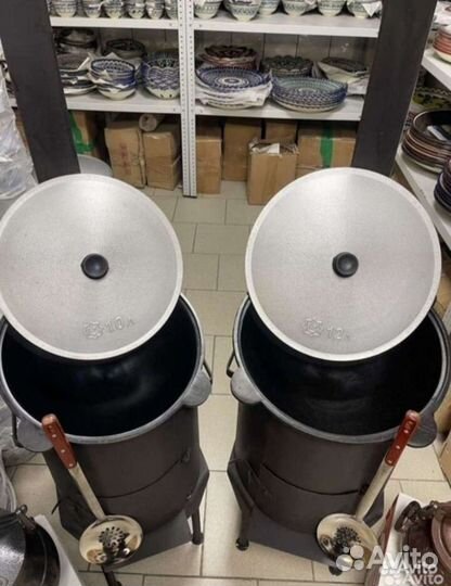 Казан чугунный комплекть с печкой от 4л до 22л