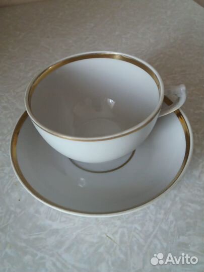 Чайная пара форфор Дулево