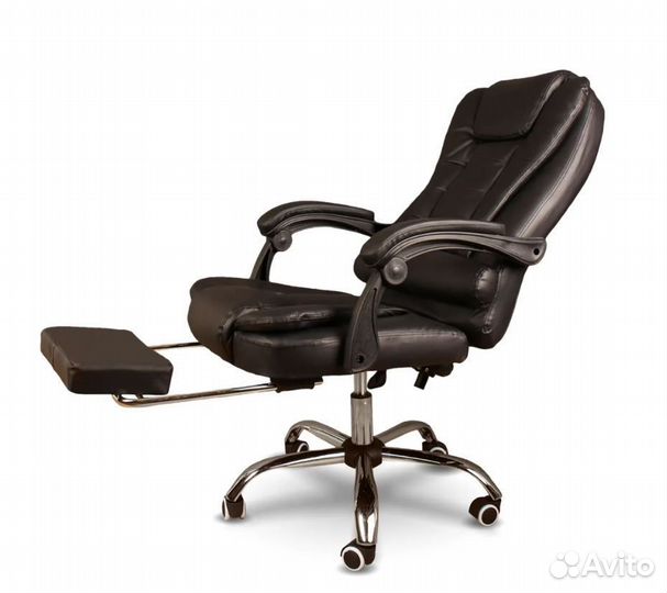 Кресло офисное с массажем - Черное