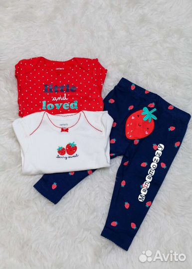 Новый летний комплект Carters 3m,6m,9m,12m