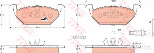 Колодки тормозные audi A3 03/VW G4/G5/skoda OC