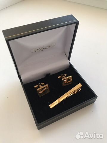 Набор S.Quire: заколка для галстука + запонки