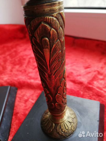 Подсвечник, статуэтка бронза старинная