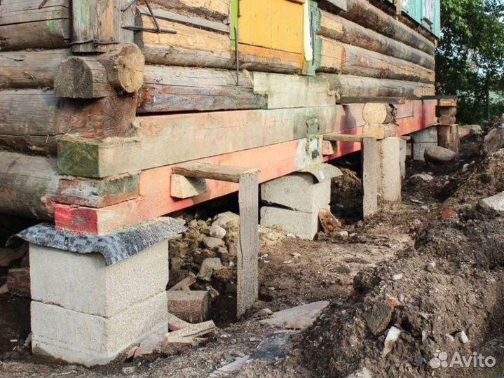 Замена венцов / Подъем домов с гарантией