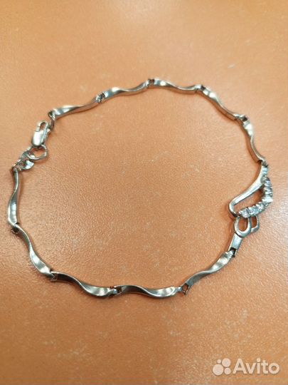 Серебряный браслет с фианитами 925 проба