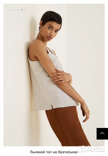 Новый топ mango лён