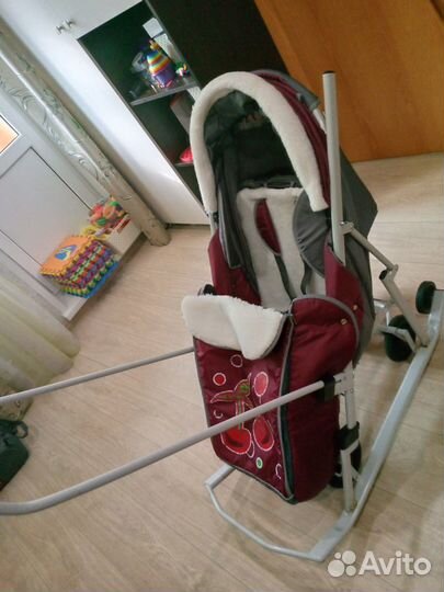 Санки коляска ABC academy Радуга