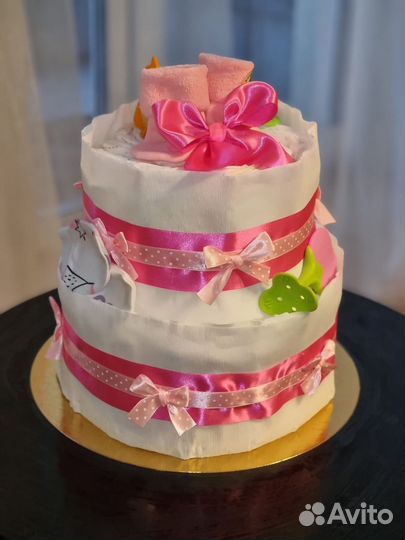 Торт из памперсов подгузников 36 шт