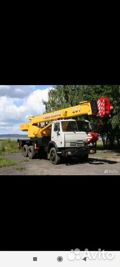 Аренда и услуги автокрана, 25 т, 21.7 м, с гуськом 9 м