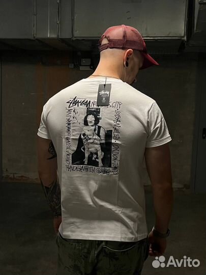 Футболка новая Stussy Bull T-shirt - white