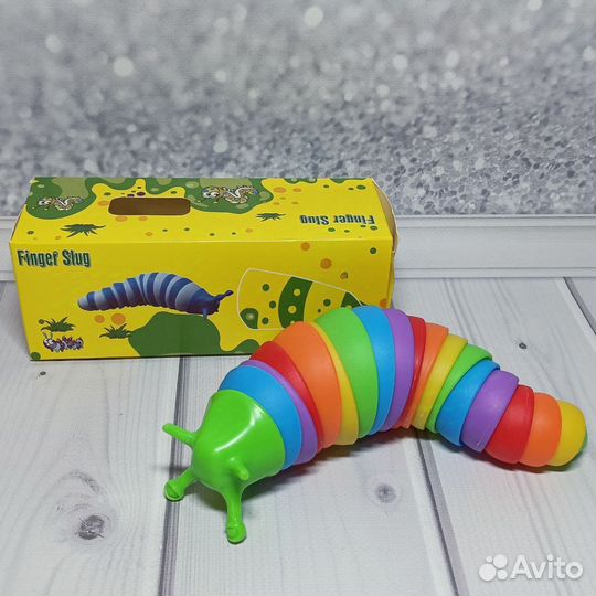 Игрушка антистресс Гусеница (Finger Slug)