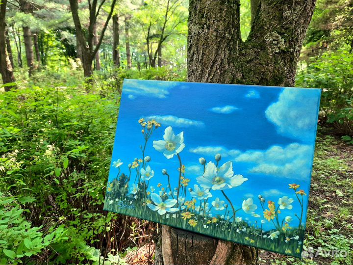 Картина маслом цветы