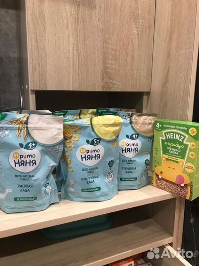Детские каши безмолочные фрутоняня и Heinz