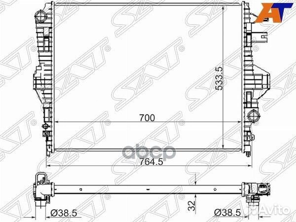 Радиатор Volkswagen Touareg 10-18 / Porsche