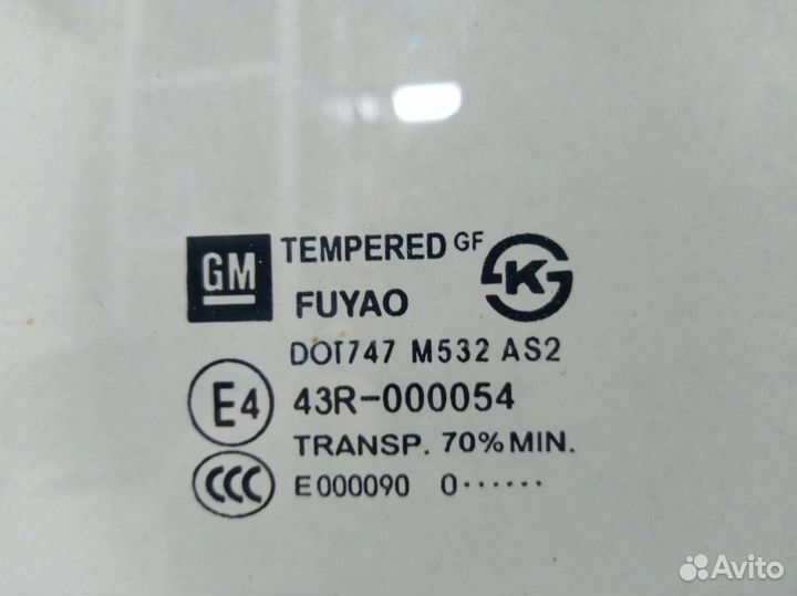 Стекло двери задней правой Chevrolet Spark M300 20