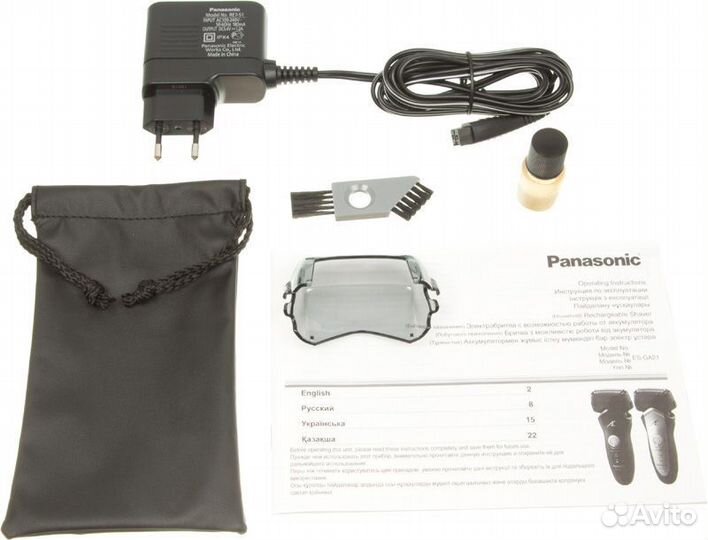Бритва сетчатая Panasonic ES-GA21 черный/серый