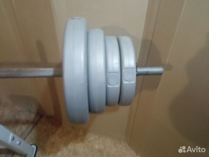 Штанга гриф блины скамья